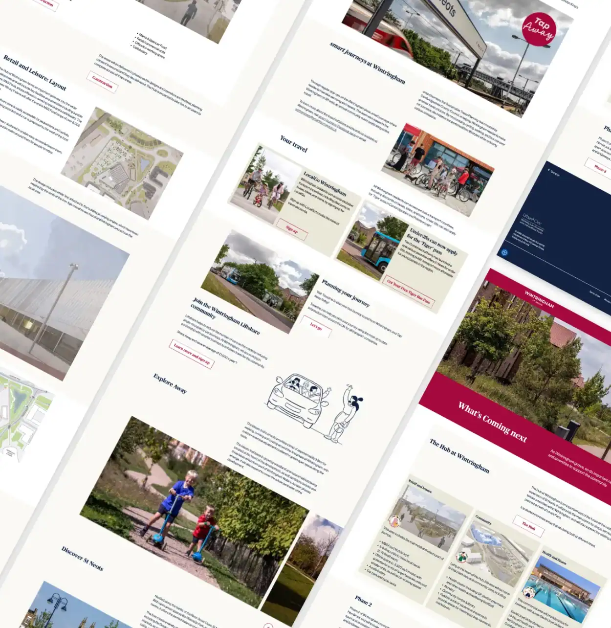 Screenshots showing the Wintringham website