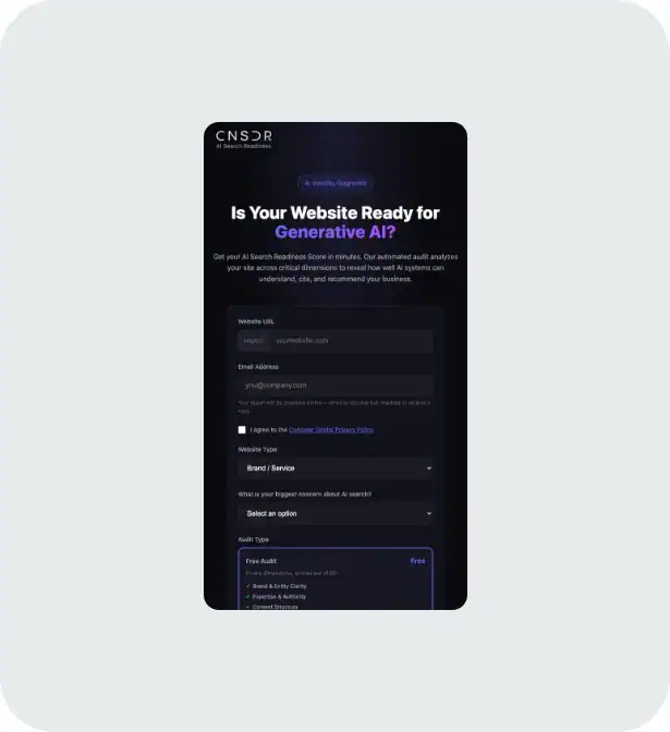 AI Search Readiness Website Testing tool
